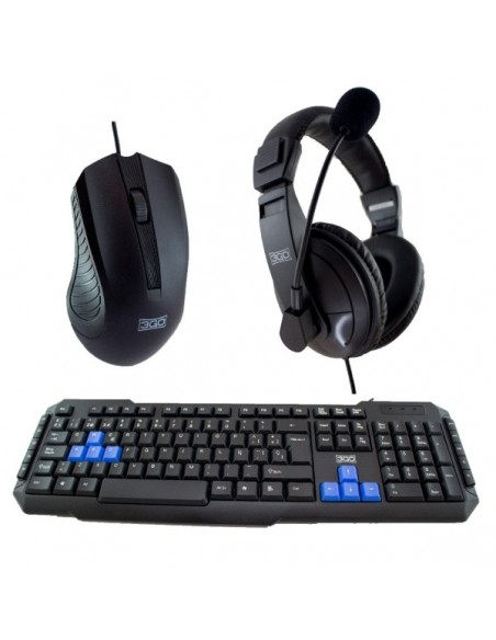 3GO COMBODRILEH2 teclado USB QWERTY Negro