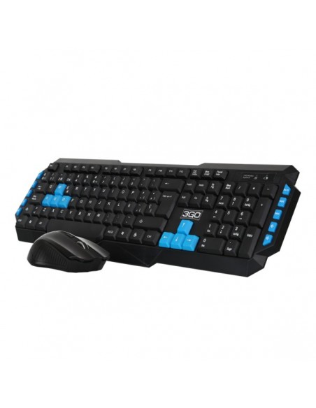 3GO COMBODRILEH2 teclado USB QWERTY Negro