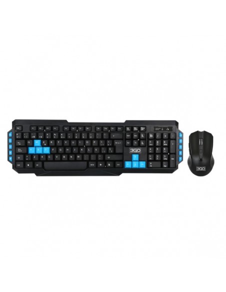 3GO COMBODRILEH2 teclado USB QWERTY Negro