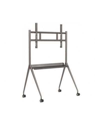 HIKVISION SOPORTE CON RUEDAS PARA PANTALLA INTERACTIVA DE 55"/65"/75" MAX 85 KG. / GRIS PLATA 321200047 (DS-D5ABKY2-S) - Imagen 