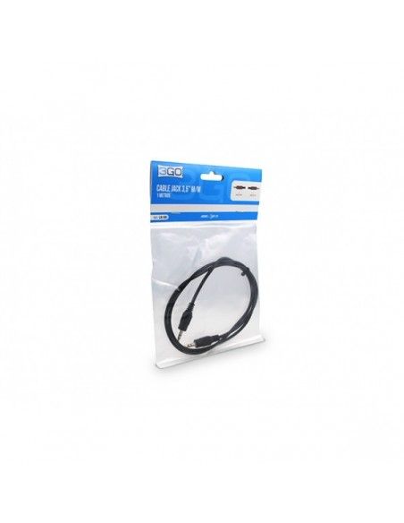 3GO CA106 cable de audio 1 m 3,5mm Negro