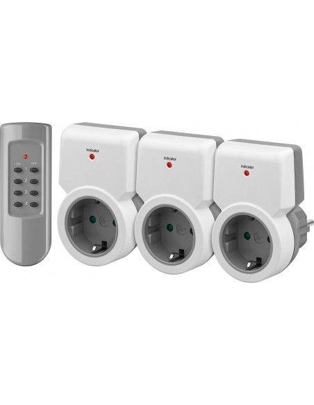 Goobay Funksteckdosen-Set enchufe inteligente Gris, Blanco