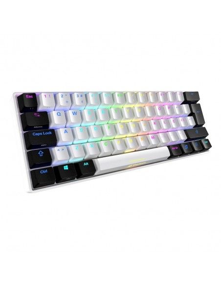 Sharkoon SGK50 S4 teclado USB QWERTY Español Blanco