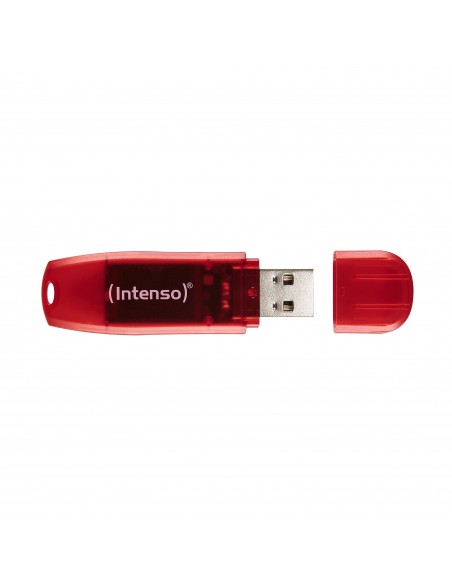 Intenso Rainbow Line unidad flash USB 128 GB USB tipo A 2.0 Rojo, Transparente