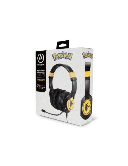 PowerA Pikachu Silhouette Auriculares Alámbrico Diadema Juego Negro, Amarillo
