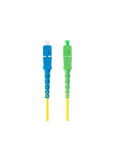 Lanberg FO-SASU-SS21-0010-YE cable de fibra optica 1 m SC APC SC UPC G.657.A1 Amarillo