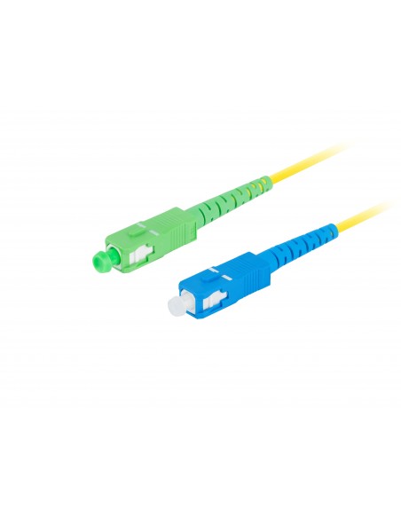 Lanberg FO-SASU-SS21-0010-YE cable de fibra optica 1 m SC APC SC UPC G.657.A1 Amarillo