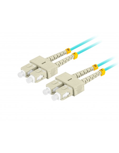 Lanberg FO-SUSU-MD31-0020-TQ cable de fibra optica 2 m SC UPC OM3 Color aguamarina