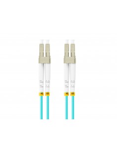 Lanberg FO-LULU-MD31-0050-TQ cable de fibra optica 5 m LC UPC OM3 Color aguamarina
