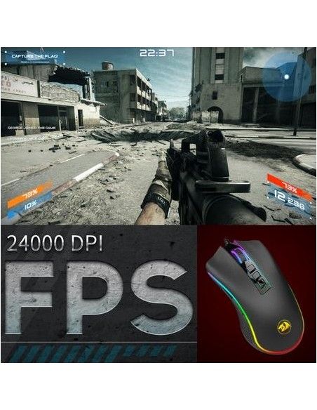REDRAGON M711-FPS COBRA FPS, Mouse competitivo, switches ópticos