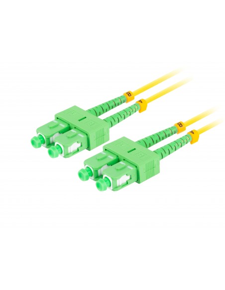 Lanberg FO-SASA-SD11-0100-YE cable de fibra optica 10 m SC APC G.657.A1 Amarillo