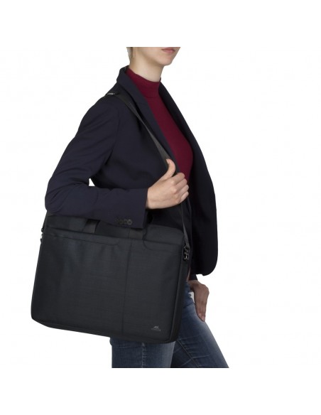 Rivacase Biscayne maletines para portátil 39,6 cm (15.6") Bandolera Negro