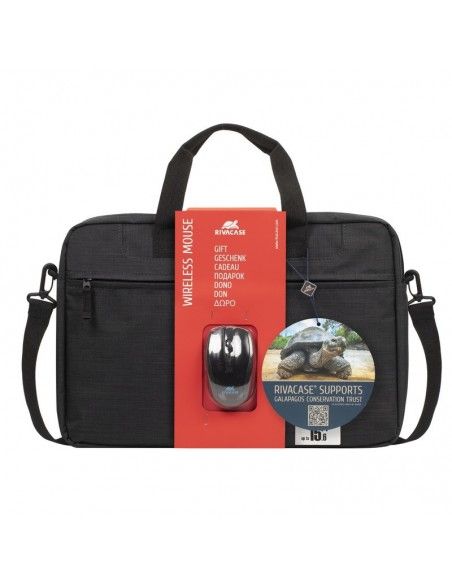 Rivacase 8038 + WIRELESS MOUSE maletines para portátil 39,6 cm (15.6") Maletín Negro