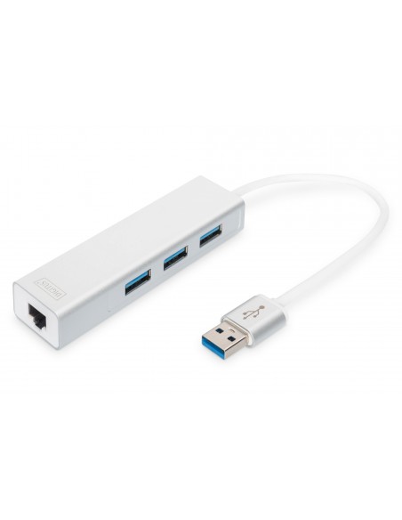 Digitus Adaptador LAN Gigabit y concentrador USB 3.0 de 3 puertos