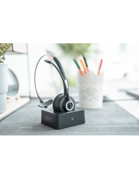 Digitus Headset Bluetooth On Ear con estación de acoplamiento