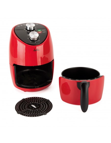 JATA JEFR1222 freidora Sencillo 2 L Independiente 1000 W Freidora de aire caliente Negro, Rojo