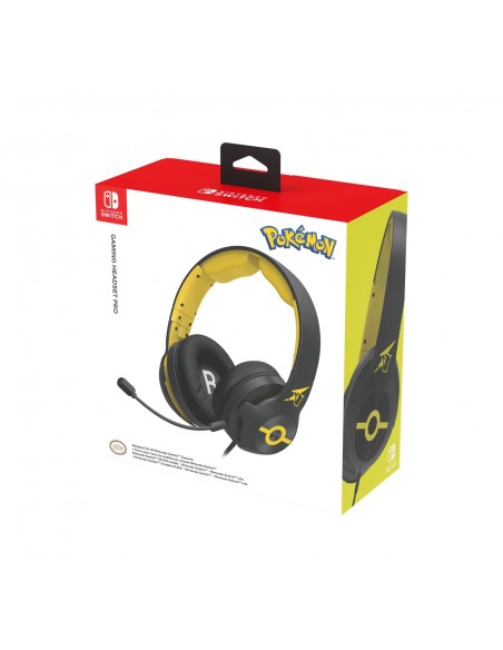 Hori Pikachu Cool Auriculares Alámbrico Diadema Juego Negro, Amarillo