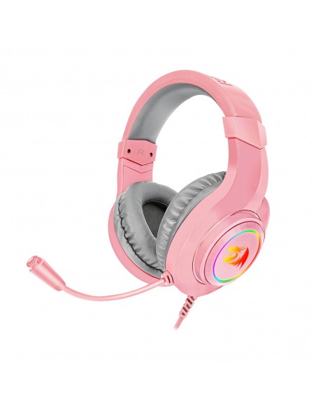 REDRAGON H260P-RGB HYLAS RGB PINK, Auricular stereo multiplataforma, iluminación RGB