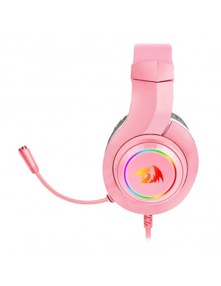 REDRAGON H260P-RGB HYLAS RGB PINK, Auricular stereo multiplataforma, iluminación RGB