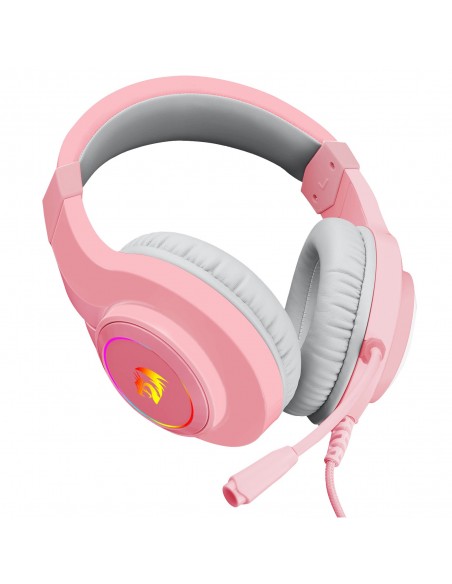 REDRAGON H260P-RGB HYLAS RGB PINK, Auricular stereo multiplataforma, iluminación RGB