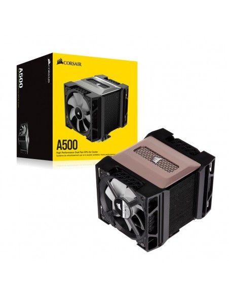 Corsair A500 Procesador Enfriador 12 cm Negro, Metálico 1 pieza(s)