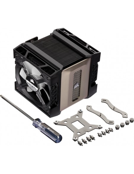 Corsair A500 Procesador Enfriador 12 cm Negro, Metálico 1 pieza(s)