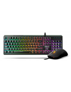 Krom NXKROMKALEIDO teclado Ratón incluido USB QWERTY Español Negro