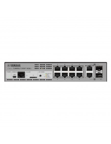 Yamaha SWR2311P-10G Gestionado L2 10G Ethernet (100 1000 10000) Energía sobre Ethernet (PoE) Negro, Plata