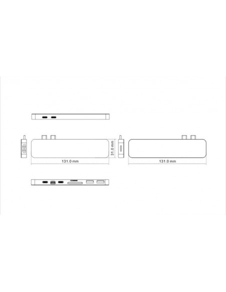 HYPER HyperDrive PRO 40000 Mbit s Gris