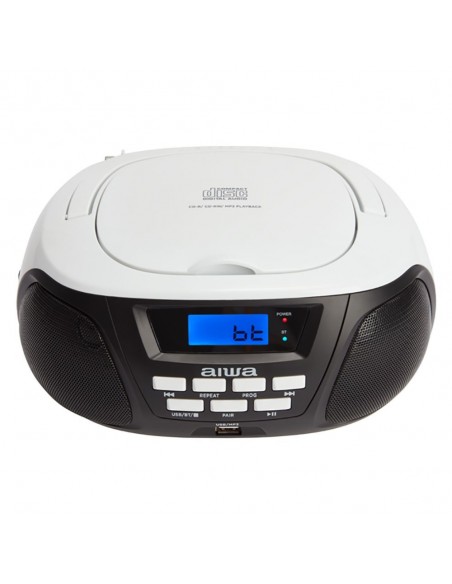Aiwa BBTU-300BW sistema estéreo portátil Analógico y digital 5 W Negro, Blanco