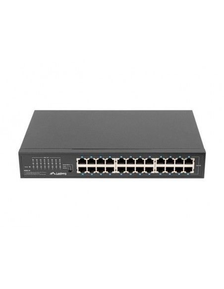 Lanberg RSGE-24 switch No administrado Gigabit Ethernet (10 100 1000) 1U Negro
