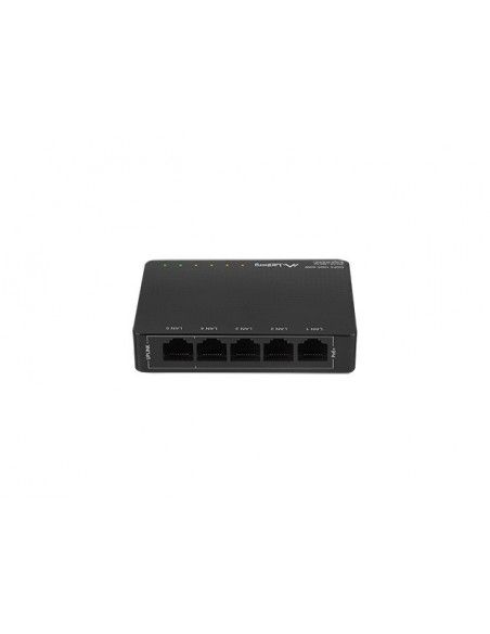 Lanberg DSP3-1005-60W switch No administrado Gigabit Ethernet (10 100 1000) Energía sobre Ethernet (PoE) Negro