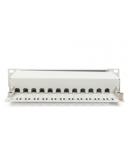 Digitus Panel de conexión CAT 6A, apantallado, 12 puertos 1UA, 10", gris