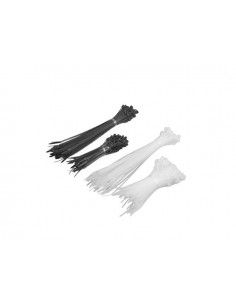 Lanberg ORG01-BVP400-MC2 presilla Brida reutilizable Nylon Negro, Blanco 400 pieza(s)