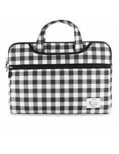 e-Vitta Chequered maletines para portátil 39,6 cm (15.6") Funda Negro, Blanco