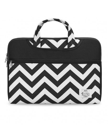 e-Vitta Chevron maletines para portátil 35,6 cm (14") Funda Negro, Blanco