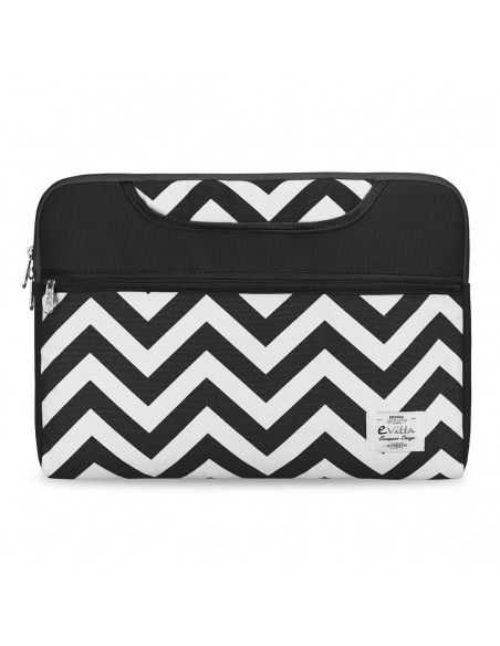 e-Vitta Chevron maletines para portátil 35,6 cm (14") Funda Negro, Blanco