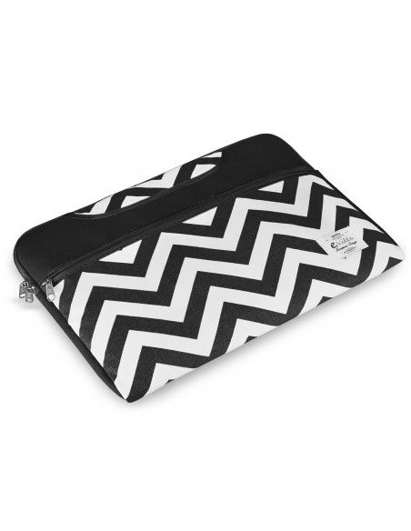 e-Vitta Chevron maletines para portátil 35,6 cm (14") Funda Negro, Blanco