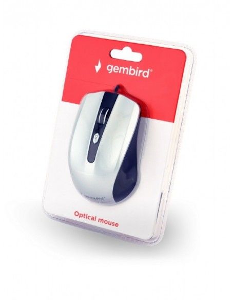 Gembird MUS-4B-01-BS ratón Ambidextro USB tipo A Óptico 1200 DPI
