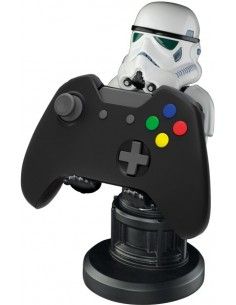 EXG Cable Guys - Star Wars Stormtrooper Soporte activo para teléfono móvil Teléfono móvil smartphone, Mando a distancia Negro,