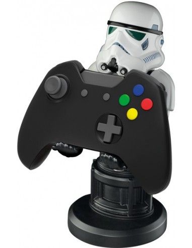 EXG Cable Guys - Star Wars Stormtrooper Soporte activo para teléfono móvil Teléfono móvil smartphone, Mando a distancia Negro,