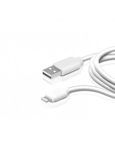 SBS TECABLEUSBIP5 cable de conector Lightning 1 m Blanco