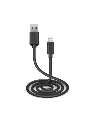 SBS TECABLEUSBIP5K cable de conector Lightning 1 m Negro