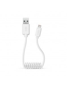 SBS TECABLEUSBIP5SW cable de conector Lightning 0,5 m Blanco