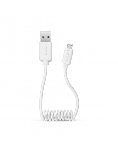 SBS TECABLEUSBIP5SW cable de conector Lightning 0,5 m Blanco