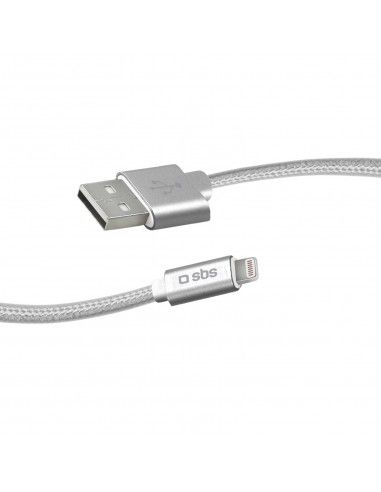 SBS TECABLEUSBIP5BS cable de conector Lightning 1 m Plata