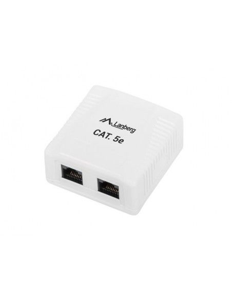 Lanberg OU5-0002-W caja de tomacorriente RJ-45 Blanco