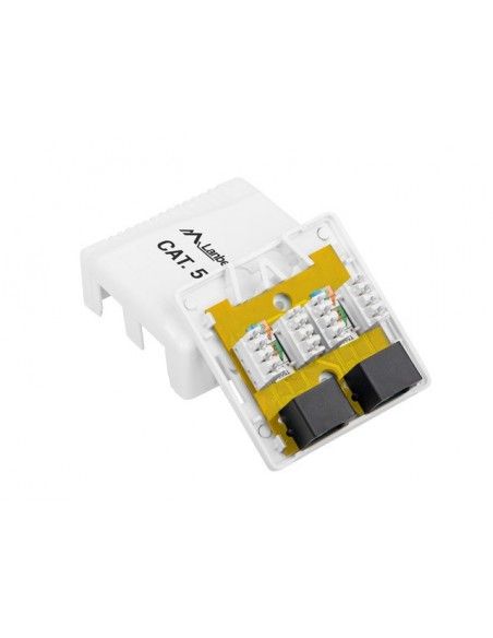 Lanberg OU5-0002-W caja de tomacorriente RJ-45 Blanco
