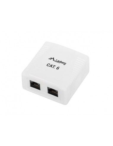 Lanberg OU6-0002-W caja de tomacorriente RJ-45 Blanco