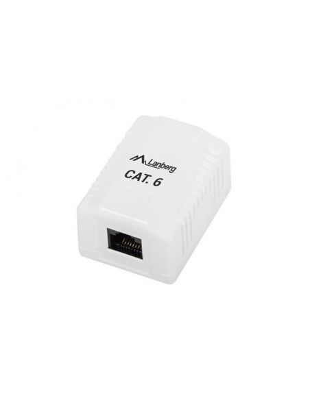 Lanberg OU6-0001-W caja de tomacorriente RJ-45 Blanco